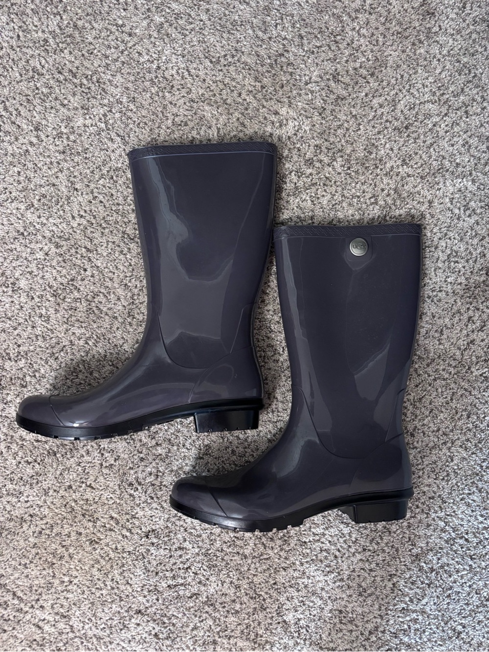 UGG Women's Gloss Charcoal Rain Boots